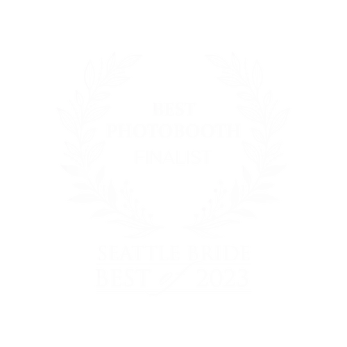 Best Photo Booth Finalist Award logo of the Seattle Bride magazine
